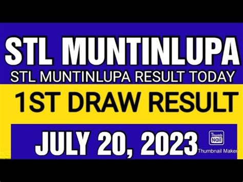 stl muntinlupa result today|STL Muntinlupa Results July 2023 .